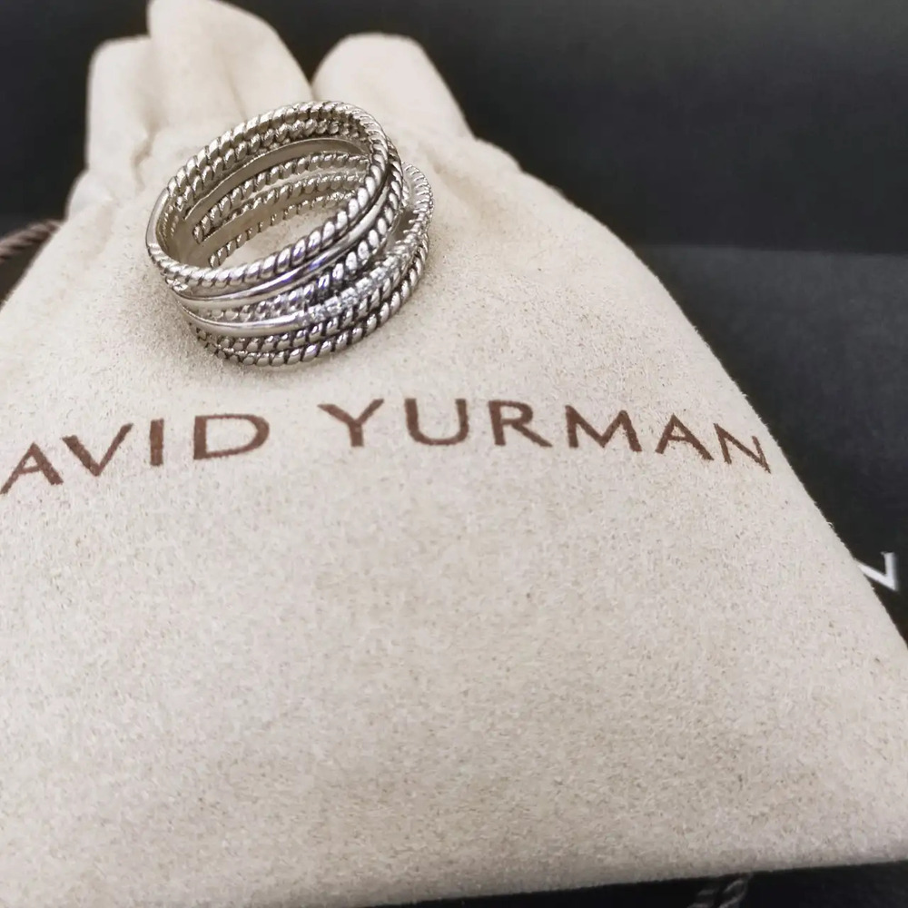 David Yurman Threaded Diamond Ring - Picture 3 of 8